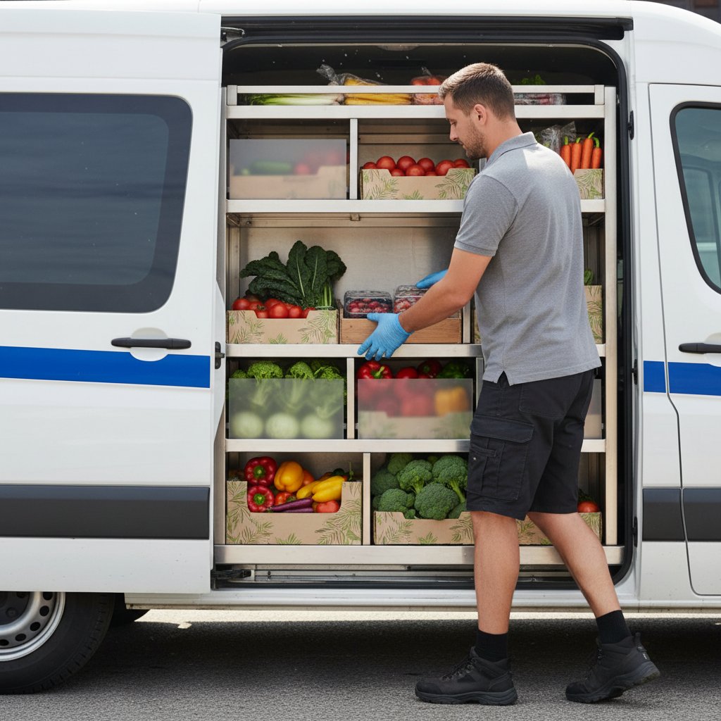 Fresh produce delivery warehouse in London